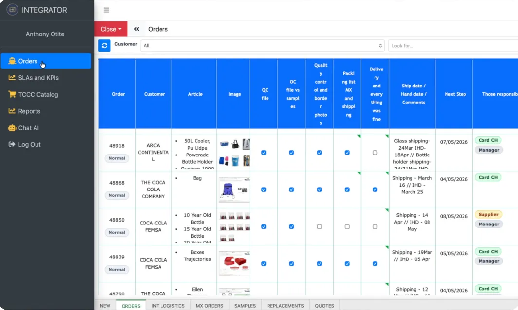 Plataforma de seguimiento de pedidos