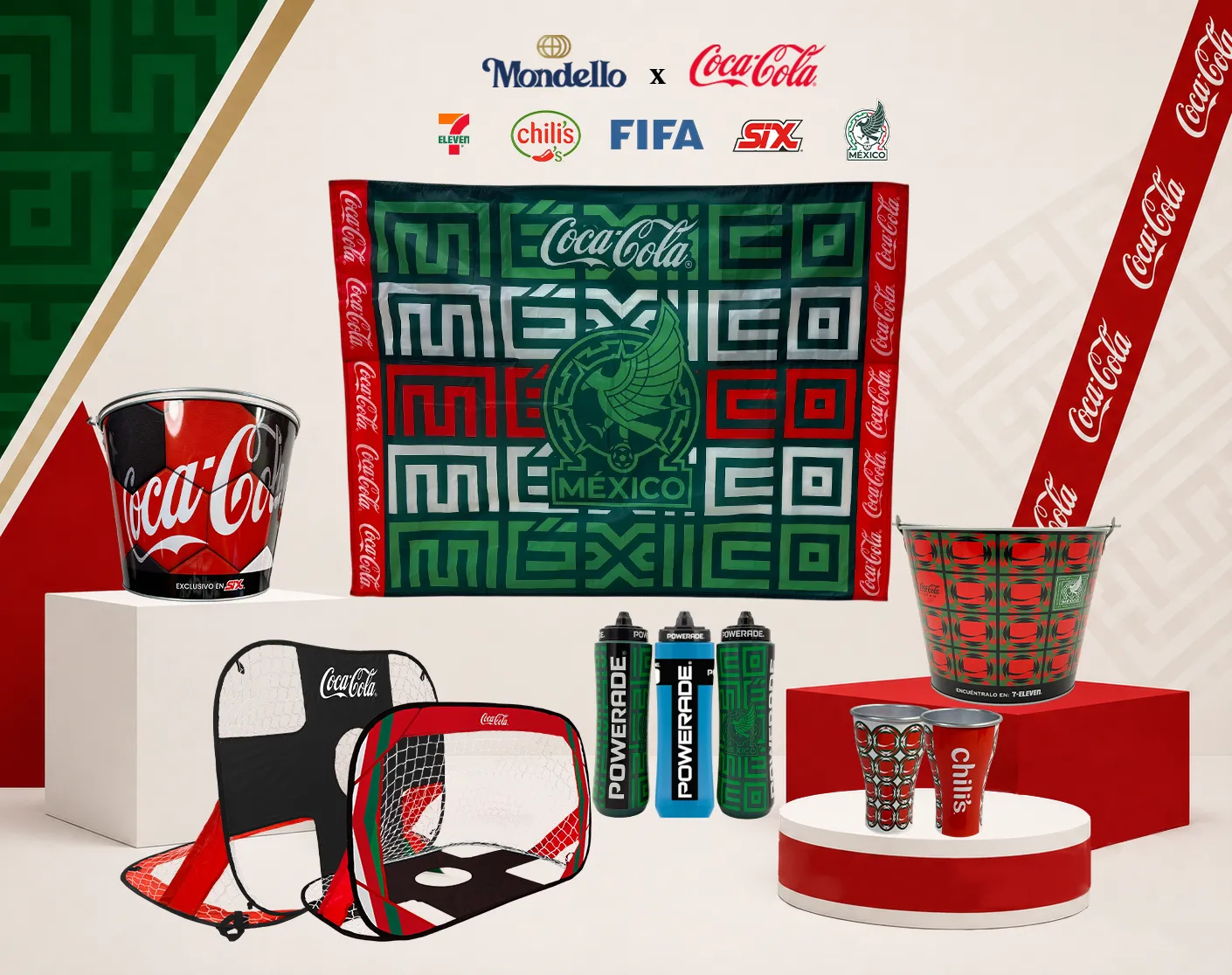 Colección promocional Coca-Cola inspirada en México y el fútbol
